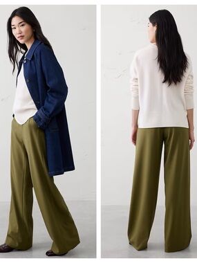 NWT Banana Republic Hayden Wide Leg Pull on Pant with pockets size 8